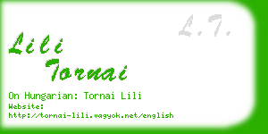 lili tornai business card